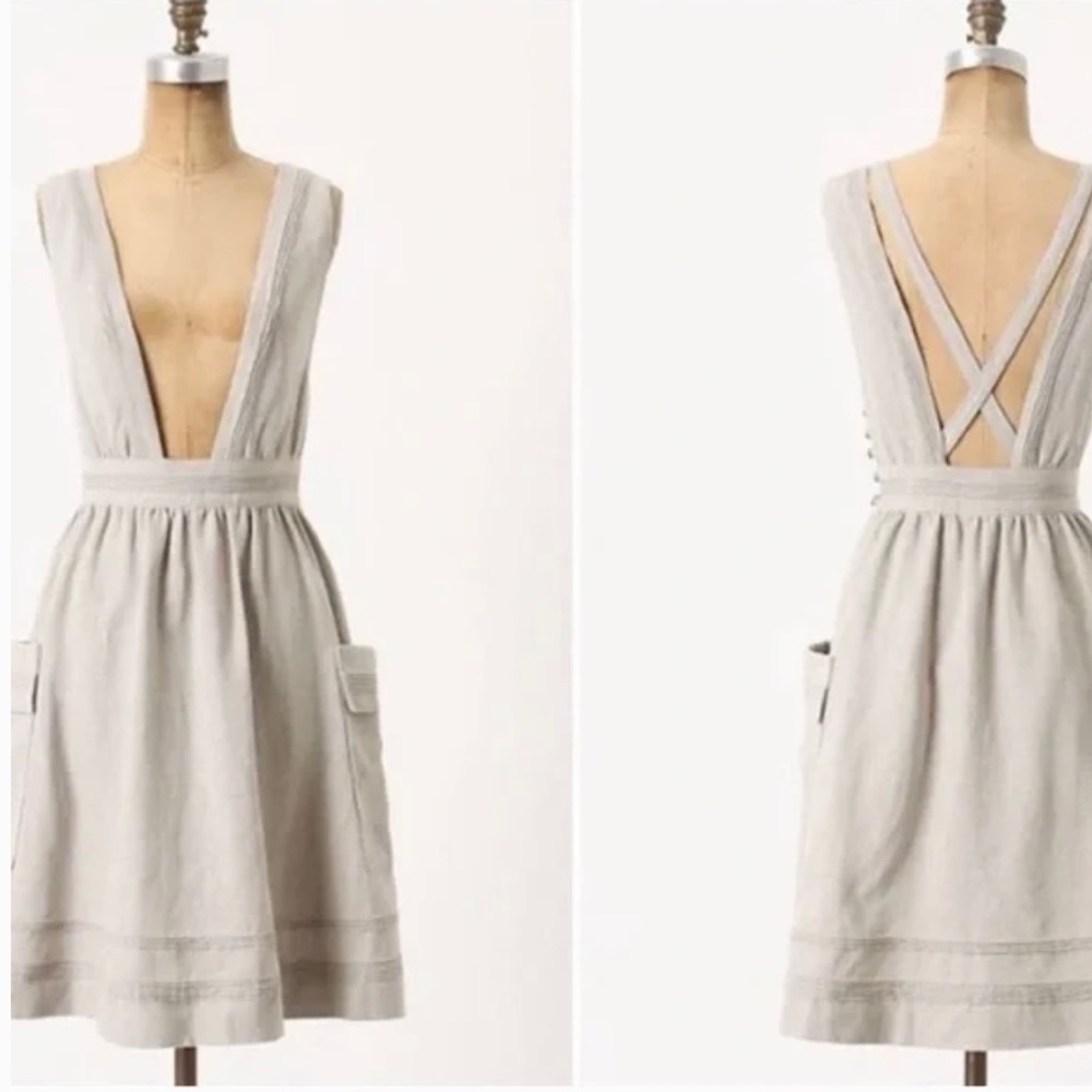 Anthropologie Meadow Rue Marlowe Pinafore Dress